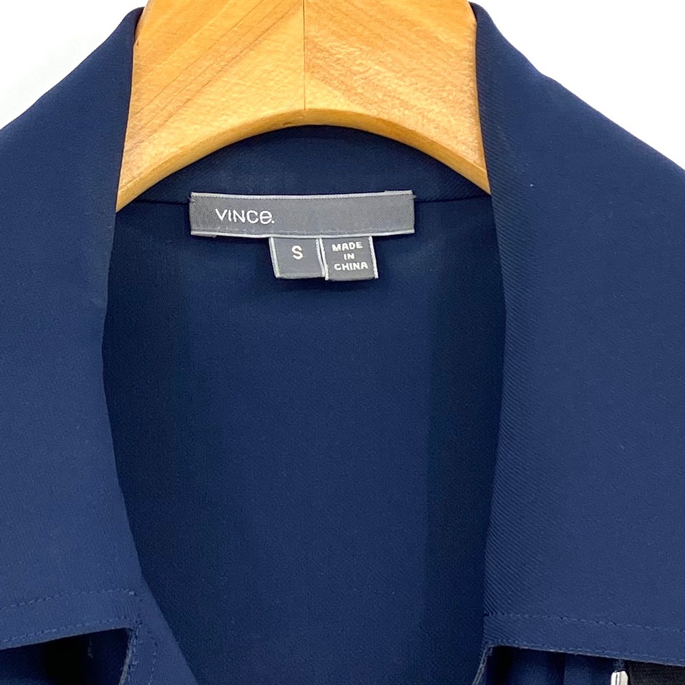 💕SALE💕 Vince Zippered Navy Blue Sleeveless Dress - Picture 4 of 7